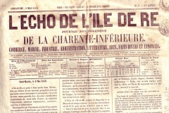 L'Echo de l'île de Ré, n°1 - mai 1852