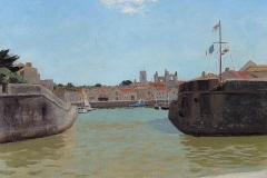 Entrée du Port de Saint-Martin-de-Ré, huile sur toile de Roger Chapelain-Midy, 3e quart du XXe siècle