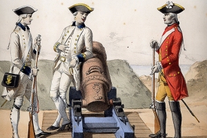 Milices gardes-côtes par Alfred de Marbot, lithographie sur papier de Lemercier, XIXe siècle