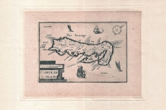Carte de l'ile de Ré par Tassin, gravure sur papier, 1627