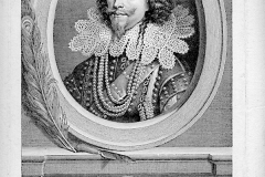 Georges Villiers, duc de Buckingham, par Adriaan Van der Werff gravure sur papier de Charles Simonneau, XVIIIe siècle