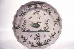 Assiette, faïence de Moustiers, XVIIIe siècle