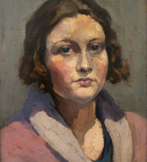 1925-Hélène Suire huile encadrée 21x27