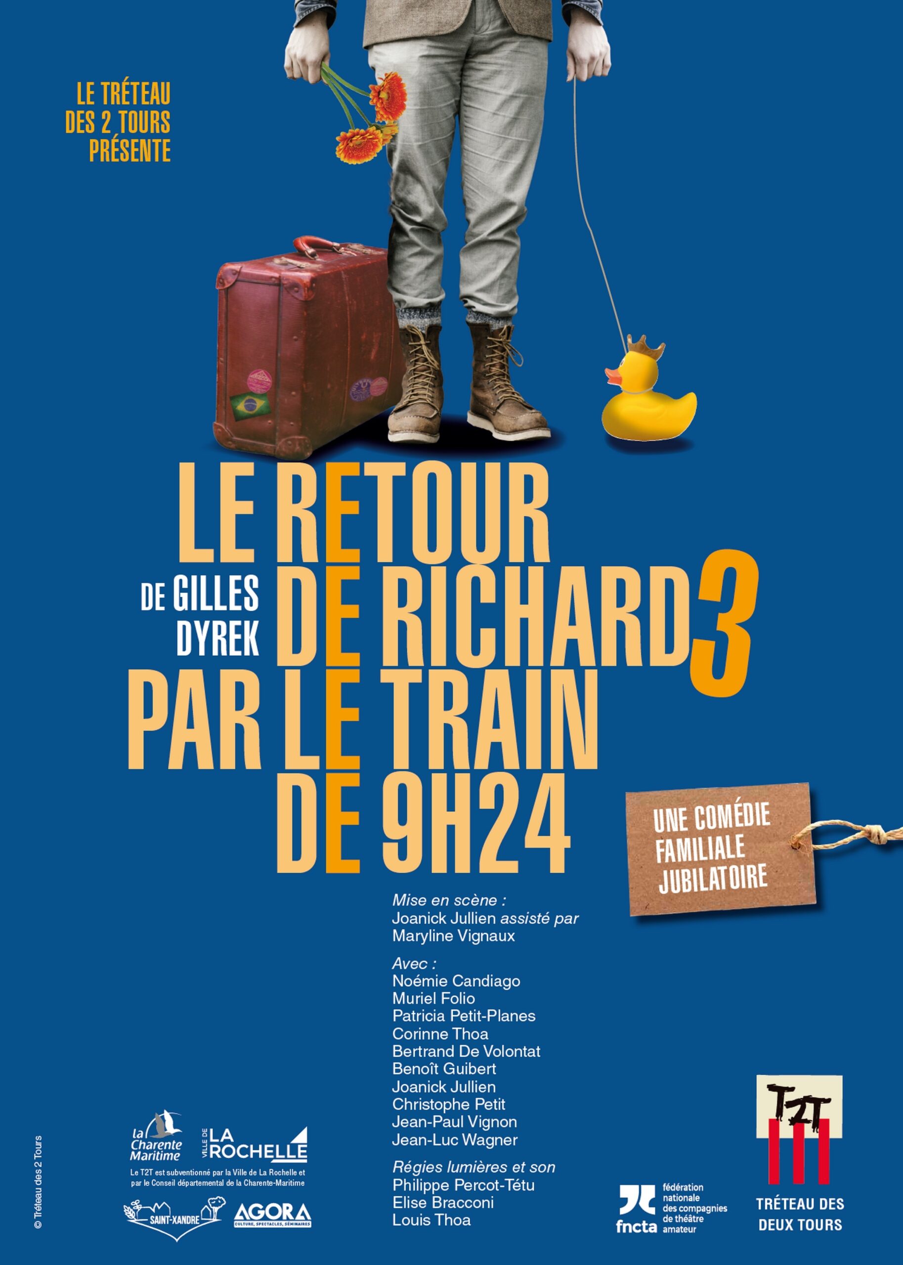 Affiche de la pièce "Le retour de Richard 3 par le train de 9 h 24